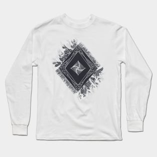 black and white geometric art Long Sleeve T-Shirt